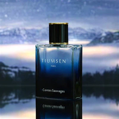 Vintage zila smaržu pudelīte